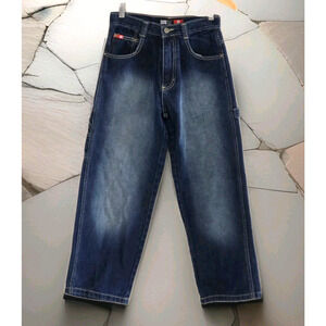 Southpole Jeans Carpenter Skater Baggy WideLeg Mens Size 12 Blue Denim 26x30 Y2K